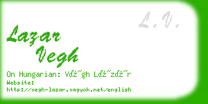 lazar vegh business card